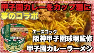 え？これ？思ってたんと違うってなる！ 残念だがこれはカレーラーメンである エースコック 阪神甲子園球場監修 甲子園カレーラーメンを食べる