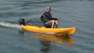 The NuCanoe Frontier 12 with a LEHR 2.5HP Propane Outboard