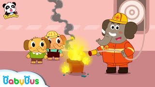 Learn Fire Safety with Elephant Firefighter | Fire Drill | Kids Role Play | BabyBus