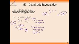 3E  Quadratic Inequalities