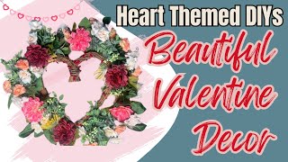 BEAUTIFUL HEART THEMED crafts | Valentine's Day Decor DIYs | Dollar Tree DIY