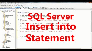 SQL Insert into Statement