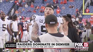 Raiders dominate against the Denver Broncos