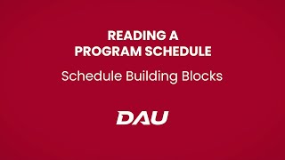 Schedule Building Blocks (Reading a Program Schedule)