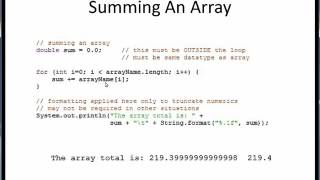 1D array common operations 1
