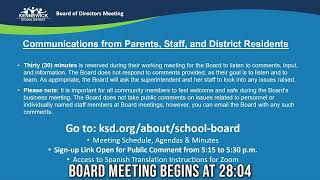 School Board Meeting - Sept. 14, 2022