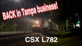 Finally a Tampa Bay train… L782 rolling towards Drew Spur!