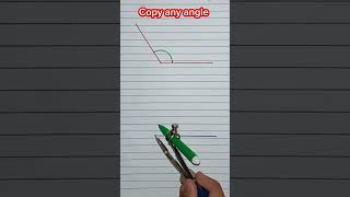 how to copy any angle #angles #construction #compass