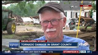 Families clean up tornado damage in Grant County