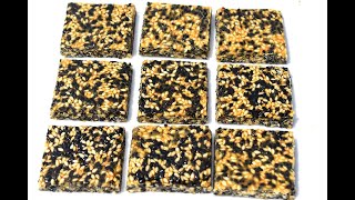 Sesame Chikki [Ellu Mittai]-10 min, No white sugar, Healthy KonguNadu Village style snack