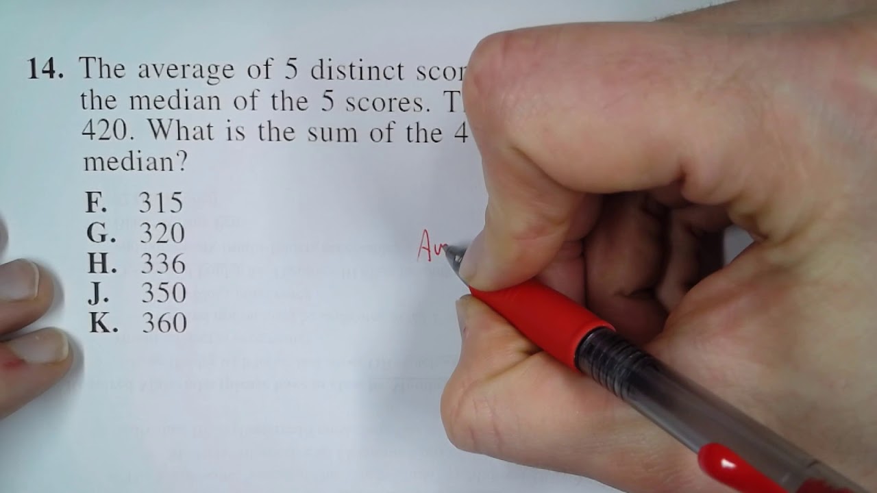 2019 2020 Act Prep Math 14 Youtube