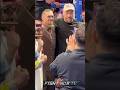 Tyson fury EMBRACES Usyk in first encounter after loss!