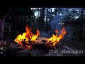 cabin camping on kaiser trail at allegheny state park wood stove for heat in 22 degree low temps