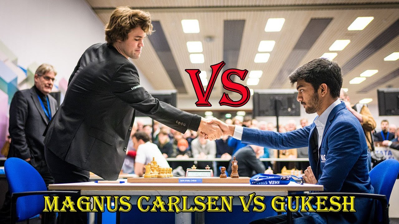 Magnus Carlsen (2859) Vs Gukesh (2725) || Tata Steel Chess 2023 - R9 ...