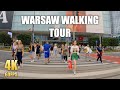 WALK: Warsaw 🇵🇱 Poland Walking Tour (Ultra HD 4K 60FPS) Virtual Ambient ASMR City Tour