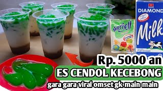 PANTESAN AJA VIRAL‼️BONGKAR RESEP ES CENDOL KECEBONG VERSI MURAH DAN SIMPLE|ES KEKINIAN 2023