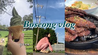 1박2일 보성 여행 Vlog🧆. 시골한달살이 하고 싶은 한적함ㅣ보성 녹차밭에서 녹차아이스크림ㅣ떡갈비가 이렇게 맛있는거였어? ㅣ대한다원, 보성녹차떡갈비, 그린하우스제과점