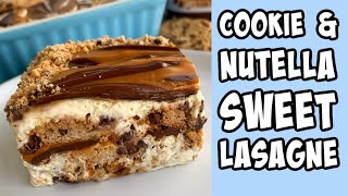 Biscoff Nutella Cookie Lasagne! Recipe tutorial #Shorts