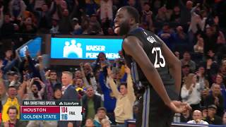Draymond Green Hits Clutch 3-Pointers To Beat Houston Rockets | Christmas Day Highlights