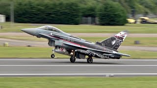 RIAT 2019 Tuesday arrivals \u0026 departures F-18 F-16 F-15 Eurofighter KC-10 Tornado IL-76 and many more