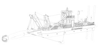 Cutter suction dredger Animation