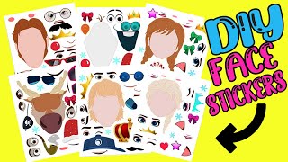 Disney Frozen DIY Make Your Own Face Stickers with Anna and Elsa