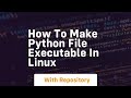 how to make python file executable in linux