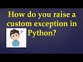 62. User-defined Exceptions in Python with Examples.