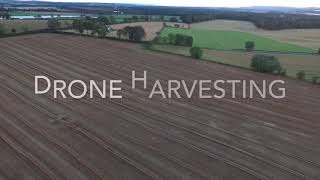 Drone harvesting Blairgowrie Scotland