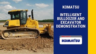 Komatsu | intelligent Bulldozer and Excavator | Topcon demonstration