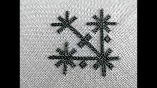 Зразок вишивки жіночої сорочки. Вишивка. Hand embroidery.