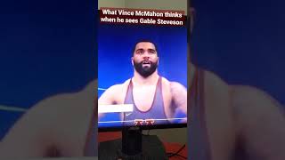 Vince McMahon reacts to Gable Steveson (probably) #wwe #shorts