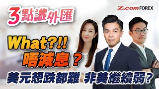 What ？！！唔減息？美元想跌都難 非美繼續弱？| 陳健豪 羅佩怡 徐茂洪 3點識外匯 | Z.com Forex