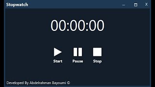 Stopwatch With Source Code | JavaFX