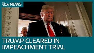 Donald Trump cleared of all charges in Senate impeachment trial | ITV News