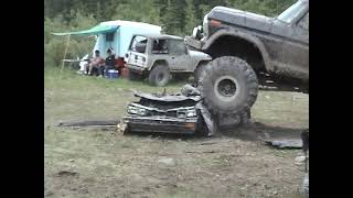 2003 HRC - 79 Bronco over a crushed car