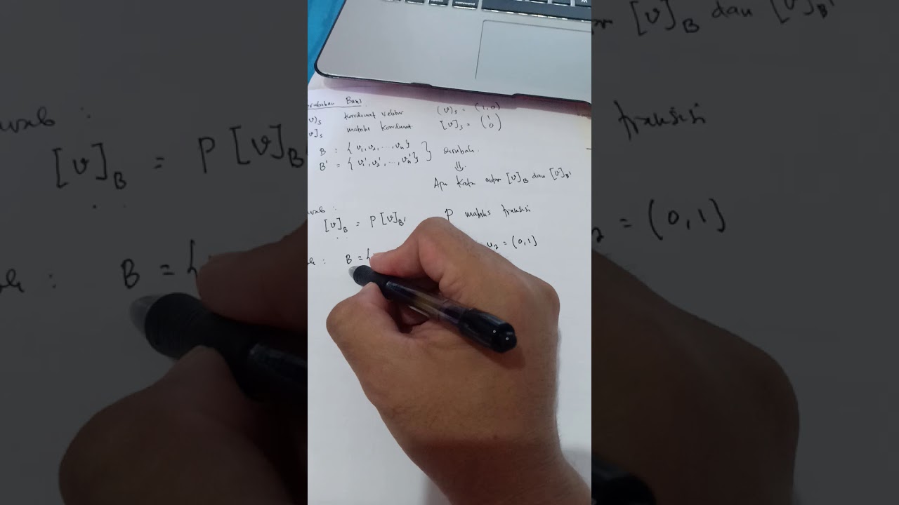 Aljabar Linear 2 - Mencari Matriks Transisi Dari Perubahan Basis - YouTube