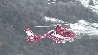 Eurocopter EC135T2 HB-ZEF Air Glaciers landing Sion airport  Valais Switzerland 21.01.2021