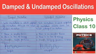 difference between damped and undamped oscillations | damping class 10 | physics 10 | fazal academy