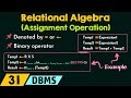Relational Algebra (Assignment Operation)