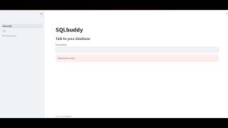 SQLbuddy - talk to your databases