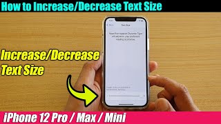 iPhone 12/12 Pro: How to Increase/Decrease Text Size