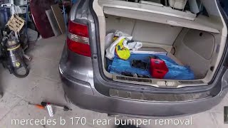 Mercedes-Benz Β 170   rear bumper removal