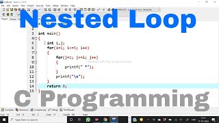 C Language Tutorial :- 9 Nested Loop || Example of nested loop #CProgramming