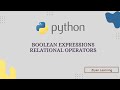 Boolean Expressions | Relational Operators | Python | Data Analytics