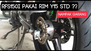 SUSAH KE PASANG RIM Y15 PNP RFS150i ? | Benelli RFS150i lawa apa pakai rim Y15 standard .. Tutorial