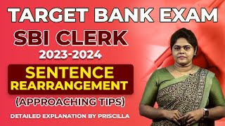 Target Bank Exam | SBI Clerk 2024 | Sentence Rearrangement | Tips & Tricks to Solve | Priscilla