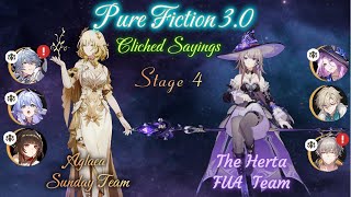 E6 Aglaea \u0026 E2 The Herta Vs Cliched Sayings | Pure Fiction 3.0 | Honkai Star Rail