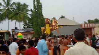 Arrow shooting on the occasion of Vijayadashami at vettudaiyar Kali temple