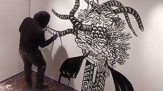 Time Lapse: Eko Nugroho Paints Epic Street-Inspired Mural